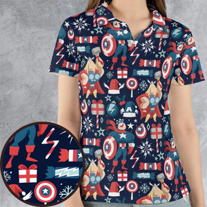 Marvelous Christmas AOP Men/Women Polo Shirt
