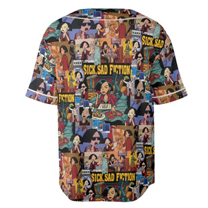Daria Sick Sad Fiction Pattern Unisex Baseball Jersey