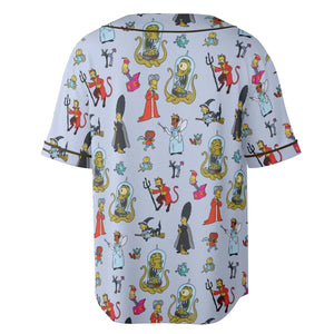 Halloween Costume The Simpsons Unisex Baseball Jersey