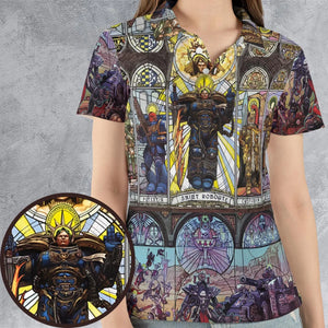 WH40K Library AOP Men/Women Polo Shirt