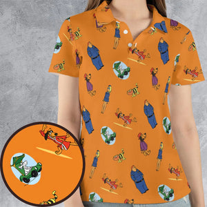 Kung-Fu Friends Hong Kong Phooey AOP Men/Women Polo Shirt