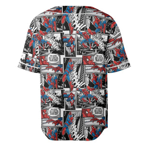 Spider Man Comic Pattern Unisex Baseball Jersey