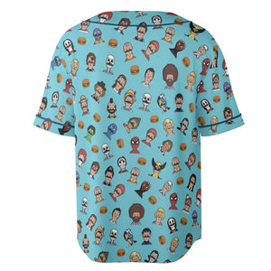 Many Faces of Bob's Burger Unisex Baseball Jersey