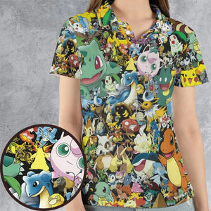 Gotta Catch 'em all Pokemon AOP Men/Women Polo Shirt