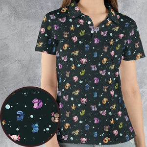 Axolotls Of The World Pattern AOP Men/Women Polo Shirt