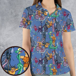 AOP Men/Women Polo Shirt - NJ5G19XL - - 4