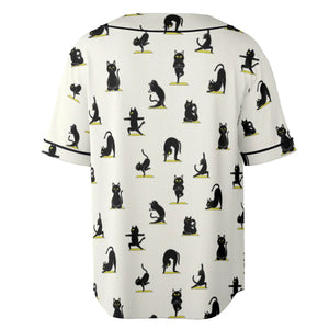 Bombay Cat Yoga Pattern Unisex Baseball Jersey