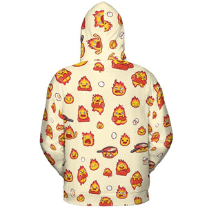 Calcifer Howl’s Moving Castle All-over Print Hoodie