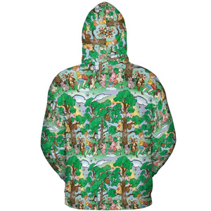 Bear and Friends Winnie the Pooh All-over Print Hoodie