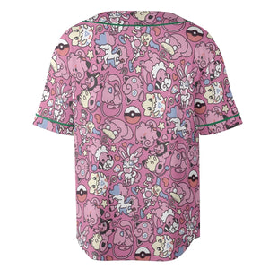 Fairy Pokemon Pattern Unisex Baseball Jersey