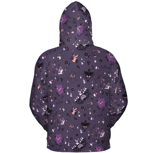 Pokemon Ghost-typen Gengar Banette Litwick Mismagius All-over Print Hoodie