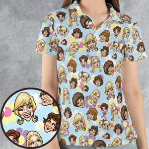 Retro TV The Brady Bunch Characters AOP Men/Women Polo Shirt
