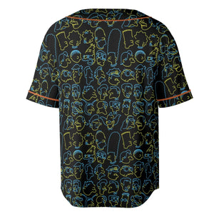 The Simpsons Neon Unisex Baseball Jersey