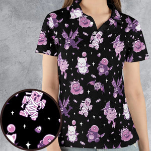 Halloween Final Fantasy Cuties AOP Men/Women Polo Shirt