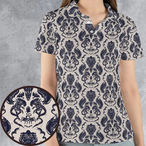 Alien Xenomorph Pattern AOP Men/Women Polo Shirt