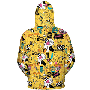 Cartoon Drip Looney Tunes All-over Print Hoodie