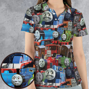 Thomas The Tank Engine AOP Men/Women Polo Shirt
