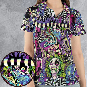 Stay Spooky Beetlejuice AOP Men/Women Polo Shirt