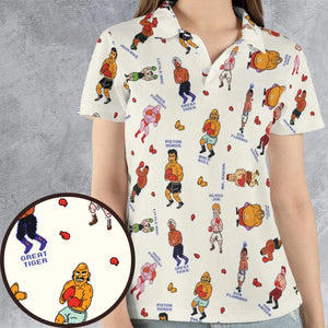 Retro Game Punch Out AOP Men/Women Polo Shirt