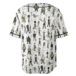 The Walking Dead Characters as Cartoons Unisex Baseball Jersey