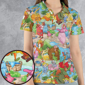 Archer Wood Plaid Robin Hood AOP Men/Women Polo Shirt