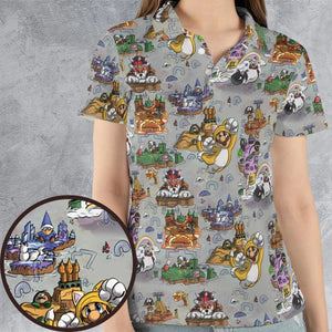 Mushroom World Super Mario Worlds AOP Men/Women Polo Shirt