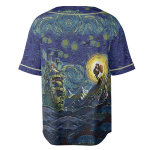 Howl’s Moving Castle Starry Night Unisex Baseball Jersey