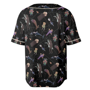 Groovie Addams Family Cartoon Characters Unisex Baseball Jersey