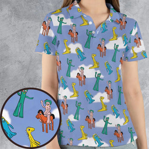 Gumby Characters AOP Men/Women Polo Shirt