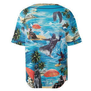 Darth Vader Surfing Unisex Baseball Jersey