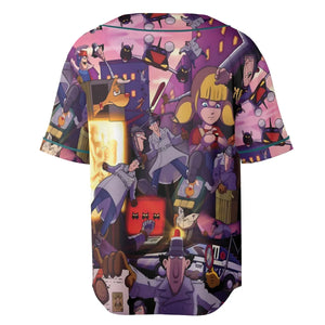 80s Cartoon Inspector Gadget Collage Unisex Baseball Jersey