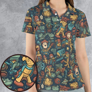 Story of Toy Cowboys Toy Story AOP Men/Women Polo Shirt