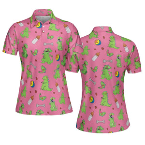Rugrats Reptar Pattern AOP Men/Women Polo Shirt