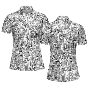 The Big Lebowski Doodles AOP Men/Women Polo Shirt