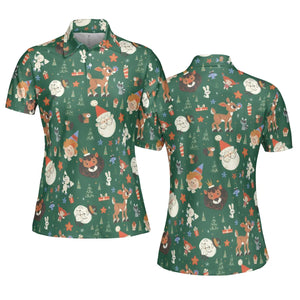 Rudolph The Red Nosed Reindeer Characters AOP Men/Women Polo Shirt