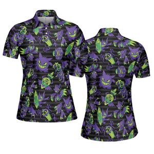 Ghost Type Pokemon Pattern AOP Men/Women Polo Shirt