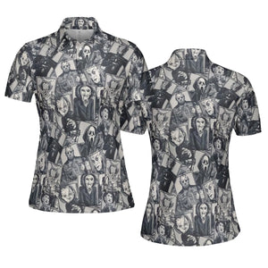 Halloween Horror Villains AOP Men/Women Polo Shirt