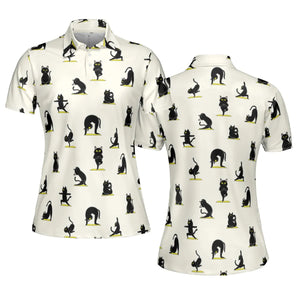 Bombay Cat Yoga Pattern AOP Men/Women Polo Shirt