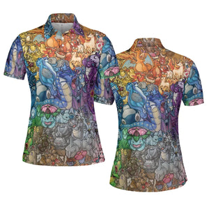 Rainbow Epic Pokemon AOP Men/Women Polo Shirt