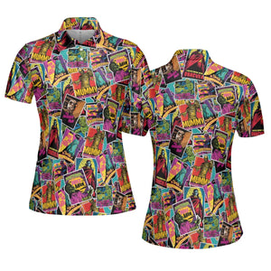 Multi Monster Pop Badges AOP Men/Women Polo Shirt