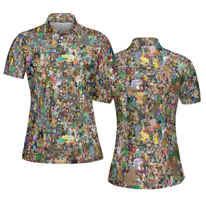 Futurama Characters AOP Men/Women Polo Shirt