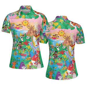 Foodland Mcdonaldland AOP Men/Women Polo Shirt