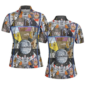 Stained Glass Star Wars AOP Men/Women Polo Shirt