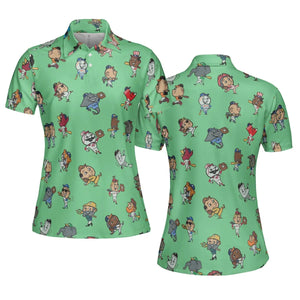 Baseball Mascot Pattern AOP Men/Women Polo Shirt