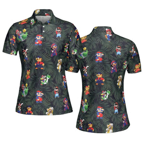 Tropical Mario Super Mario AOP Men/Women Polo Shirt