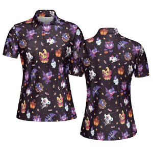 Trick or Treat Poke'ween Pokemon AOP Men/Women Polo Shirt