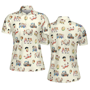 Three Stooges Cartoon 1965 AOP Men/Women Polo Shirt