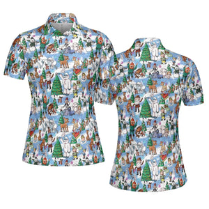 Snowland Rudolph the Red-Nosed Reindeer AOP Men/Women Polo Shirt