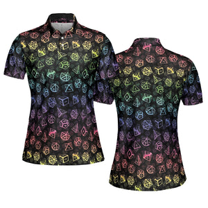 DnD Rainbow Dice Set Pattern AOP Men/Women Polo Shirt