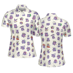 Gengar Cosplay Pokemon AOP Men/Women Polo Shirt
